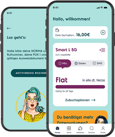 Banner mit Hinweis App jetzt herunterladen und QR Code zum Öffnen der NORMA connect App Seite.